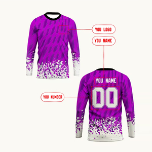 เสื้อยืดแขนยาวสำหรับผู้ชาย ผลิตจากโพลีเอสเตอร์ ระบายอากาศได้ดี เป็นมิตรกับสิ่งแวดล้อม เสื้อผ้าสตรีทแวร์ เสื้อยืดคอกลมทรงพอดีตัวสำหรับผู้ชาย - Product Image 2