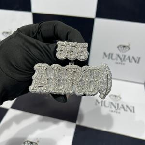 Colgante de Lujo para Hombre, Estilo Hip Hop, Chapado en Oro, Diamante de Corte Brillante, Certificado IGI, Forma de Letra, Amuleto para Fiestas - Product Image 6