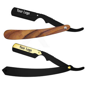 Rasoirs Old School, style New-School, lames droites personnalisées en acier inoxydable pour barbiers et soins de beauté G.O.A.T.s, rasoirs de barbier - Product Image 1