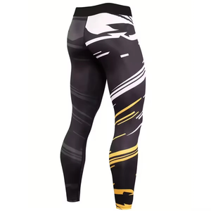 Leggings de compression sur mesure pour hommes, pour entraînement MMA, grappling et BJJ, entièrement sublimés. - Product Image 2