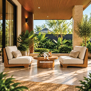 Luxury Outdoor <b>Wooden</b> Sofa Set Modern Minimalist Patio Furniture for Elegant Living Spaces - Product Image 3