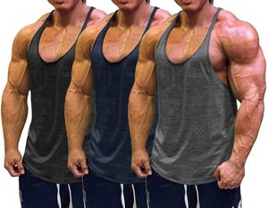 Custom Men <b>Stringer</b> Tank Top 3 Pack Blank Gym Workout <b>Vest</b> Bodybuilding Y-Back <b>Stringers</b> - Product Image 5