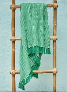 100% Woven Cotton Decorative Throw Blanket | Boho Tassel Fringe Sofa Throw | Handmade Textured Couch Throw Wholesale - Product Image 4