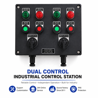 Estación de Control Doble a Prueba de Explosiones IP65 Personalizada con Botones de Arranque/Parada y Doble Entrada de Cable para Bombas y Ventiladores