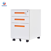 Armoire de classement de bureau en acier avec tiroirs de rangement pour l'organisation des documents à côté du bureau de travail