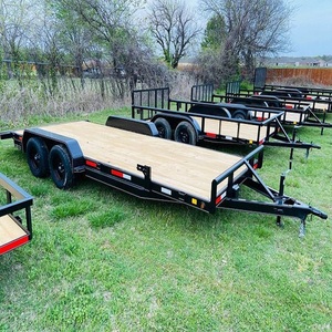 Compre un Semirremolque de Plataforma Plana Industrial de Servicio Pesado, 3 Ejes, Estructura de Acero Resistente, Capacidad de Carga de 2001-3000 kg, Plataforma Utilitaria - Product Image 1