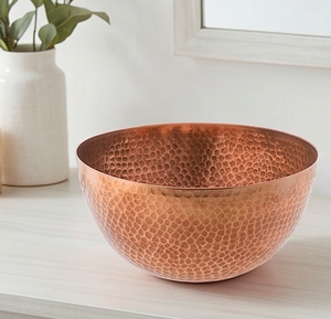 Handmade Copper Hammered Round <b>Bowl</b> Traditional <b>Chinese</b> Design Uncoated Metal Food Serving <b>Bowl</b> For Gifting Use And Kitchen Use - Product Image 3