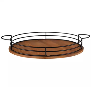 Nueva Bandeja de Servir de Madera de Acacia Sólida, Estilo Moderno, Bandeja Decorativa para Servir Alimentos - Product Image 5