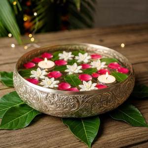 Handmade Metal Urli Bowl with Unique Texture for Artistic Home Decor and Gifting - Product Image 5