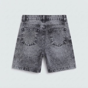 Shorts Bermuda en jean délavé grande taille pour homme, taille mi-haute, couleur unie, décontracté, fermeture boutonnée, 100 % coton - Product Image 2