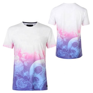 T-shirt à manches courtes pour homme, imprimé floral, col rond, coupe classique, décontracté, respirant, en coton tricoté - Product Image 2