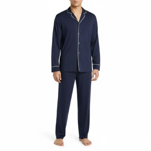 ชุดนอนผู้ชายทรงหลวม ไซส์ใหญ่ แขนยาว ชุดนอนสบายๆ สำหรับพักผ่อน - Product Image 1