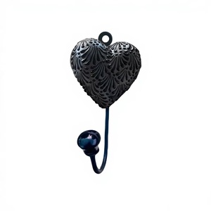 Heart Shape Metal Wall <b>Hook</b> Vintage Style Anti Rust <b>Coat</b> Hanger <b>Single</b> <b>Hook</b> for Clothing - Product Image 2