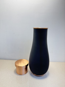 Premium Matte Black Pure Copper Bedside Carafe Jar 1500ml Powder Coated Charcoal <b>Pot</b> Luxury Wellness Metal Drinkware <b>Set</b> - Product Image 6