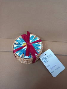 Mother of Pearl <b>Coaster</b> Set Handmade Shell Inlay <b>Drink</b> <b>Coasters</b> Round Cup <b>Coasters</b> Luxury Table Decor Gift Set OEM ODM Wholesale - Product Image 4