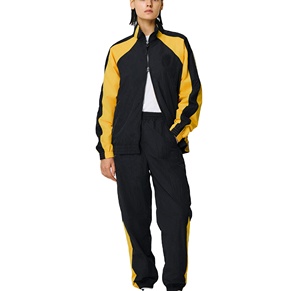 Survêtement en nylon avec logo personnalisé, bordure blanche, streetwear, ensemble deux pièces, survêtements pour hommes - Product Image 3