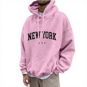 Sudadera con Capucha Personalizada para Hombre, Talla Grande, de Algodón y Felpa, Informal, Impermeable, Transpirable, Ecológica, Estilo Invernal - Product Image 6