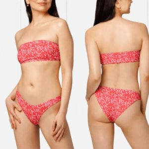 Custom Floral Print Matching Couple Swimwear Set High Quality <b>String</b> <b>Bikini</b> Beachwear Outfits - Product Image 5