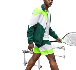 Nouvelle arrivée : Ensemble coupe-vent pour homme, style sport, colorblock, fermeture éclair, personnalisable - Product Image 3