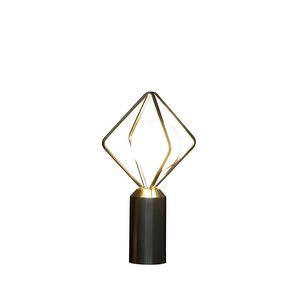 Lampada da tavolo moderna in metallo argentato Ernst Modern da 19,5 pollici Monoclinic Pendeloque - Product Image 4