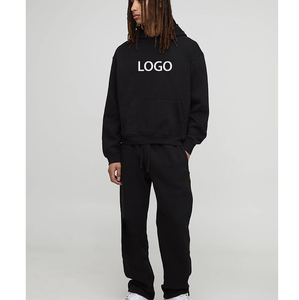Conjunto de Sudadera con Capucha y Pantalones Deportivos Personalizados con Logotipo, Ropa Deportiva Moderna para Parejas, Traje Deportivo de Otoño para Hombre, 2 Piezas - Product Image 1