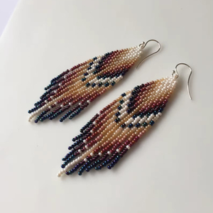 Boucles d'oreilles perlées style rétro, vintage et couleur unie, article de gros personnalisé en usine - Product Image 1