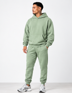 Conjunto Deportivo Informal para Hombre, Sudadera con Capucha y Pantalones Jogger Verde Claro, Ropa Deportiva para Entrenamiento - Product Image 4