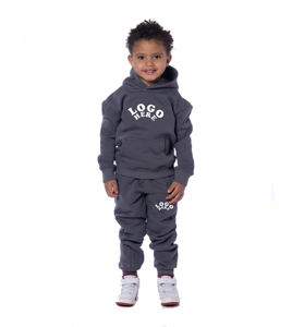 Ensembles de survêtements 2 pièces en coton pour enfants, ensemble sweat à capuche et pantalon uni, LOGO personnalisé, vente en gros, survêtements tendance pour enfants, ensemble pull pour fille et garçon - Product Image 3