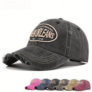 Gorra de Béisbol de Mezclilla Lavada con Parche Bordado de Nueva Orleans, Estilo Casual Ajustable, Transpirable, de Algodón para las Cuatro Estaciones - Product Image 1