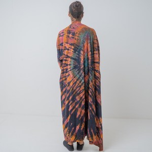2025 nuevo vestido de Kimono Sexy Kimono largo bata verano Unisex Kimono mujeres altas vacaciones aspecto Tie Dye Kimono - Product Image 2