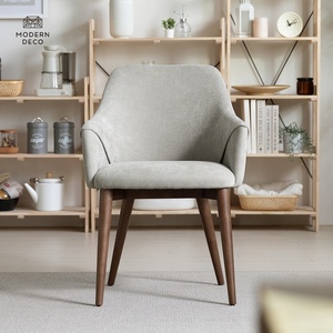 كرسي طعام جديد أثاث غرفة المعيشة كرسي لهجة قماش المفروشات باللون الرمادي - Product Image 2