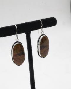 Pendientes de aro de ágata con plata alemana: ¡Hazme un nombre de artículo y una columna de palabras clave para Alibaba! - Product Image 2