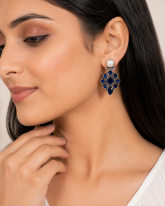 MOQ Available Oxidized Pearl Lovers Dangle <b>Earrings</b> | Antique <b>Silver</b> Plated Handmade Ethnic Jewelry | Boho Statement <b>Earrings</b> - Product Image 2