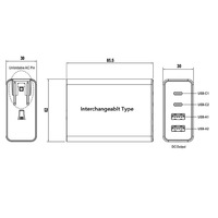 Chargeur rapide USB GaN 100W 4 ports compatible PD3.0 pour téléphones portables, ordinateurs portables, tablettes, boîte cadeau, respectueux de l'environnement / certifié CE