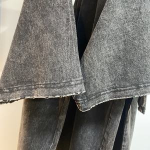 Camiseta personalizada 250 Gsm Acid Wash Ropa Barata Camisetas de piedra de verano de gran tamaño Camisetas Venta al por mayor Palangre lavado desgastado en blanco - Product Image 2