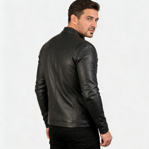 Chaqueta de Cuero para Hombre, Diseño Moderno, Nueva Colección, Chaqueta de Cuero PU, Chaqueta de Cuero Vacuno de Primera Calidad para Hombre, para Exteriores - Product Image 2