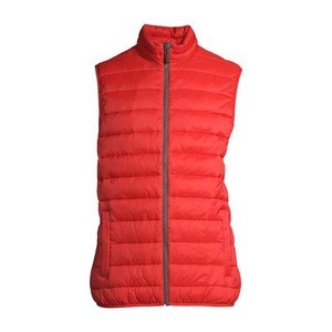 Red Color Stand Collar Puffer Vest Men <b>Jacket</b> Cheap Price Polyester Waterproof Material Zipp With Sid Two Pocket Men Puffer Vest - Product Image 5