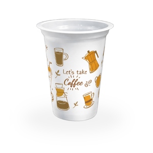 Food-Graded Coffee Doodle Custom Printing 200 ml <b>Plastic</b> PP Polypropylene <b>Cup</b> made in Indonesia - Product Image 2