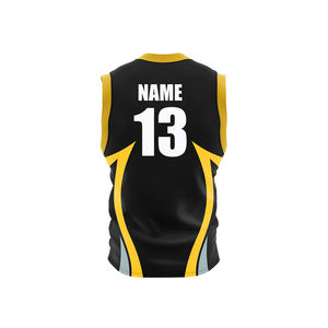 Maillot de basket-ball personnalisé unisexe sans manches imprimé, vêtements d'équipe, maille respirante, séchage rapide, 100% polyester, uniforme sportif athlétique - Product Image 5