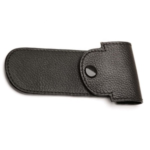 ซองหนังสีดำทำมือสำหรับมีดโกนสองคม บริการสีและโลโก้ตามสั่ง  หนัง PU และหนังแท้โดย LCI - Product Image 2