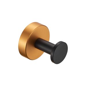 Crochets muraux ronds noirs et dorés, lot de 4, pour manteaux, peignoirs, chaussures, armoire, salle de bain, chambre à coucher - Product Image 2