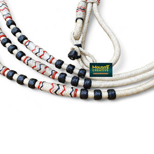 Wholesale Romal Rein Leather Grips for Equestrian Horse Riding Decorated with <b>Beads</b> & Accents Loop End Rein - Product Image 4