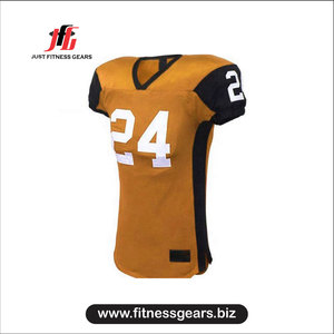 Camiseta de Fútbol Americano para Hombre, Cuello en V, Malla Transpirable, Manga Corta, Estampado 24 Tackle Twill, Corte Regular - Product Image 1