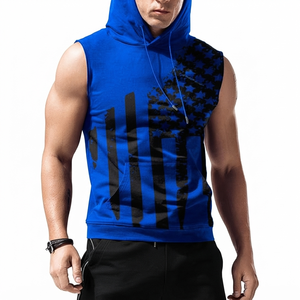 Sudadera sin mangas de algodón para hombre, ropa deportiva de entrenamiento, proveedor mayorista, OEM, ODM, fábrica de ropa personalizada, sudadera personalizada para hombre - Product Image 1