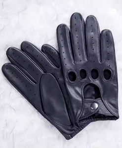 Gants de conduite unisexes en cuir imperméables avec paume antidérapante et sangle de poignet réglable - Gants de conduite au design élégant - Product Image 4