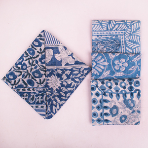 Handmade Cotton Bandana Floral Block Printed Eco-Friendly Breathable <b>Head</b> <b>Wrap</b> Stylish Unisex Square Scarf Organic Neck - Product Image 1