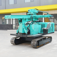 Pile driver hydraulique solaire à 360 degrés avec collecteur de poussière en option, équipement de forage photovoltaïque pour le désert