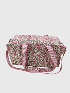 Pochette cosmétique brodée florale de taille moyenne, fermeture éclair textile, style bohème, poignée souple, pochette de maquillage multifonction - Product Image 1