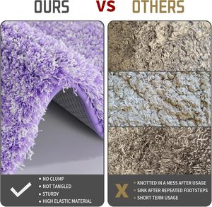 Hot Selling 17"x24" Microfiber Bath <b>Mat</b> Super Absorbent Non-Slip Floor Thick Plush Shaggy Tufted <b>Bathroom</b> Rug Washable Hotel - Product Image 2