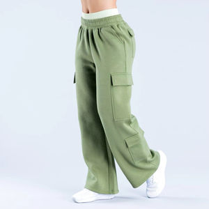 Nuevos Pantalones Casuales de Invierno para Mujer, Ligeros, de Forro Polar Transpirable, de Cintura Alta y Anchos, al por Mayor - Product Image 4